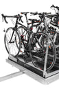 El remolque puede transportar de 12 a 15 bicicletas en posición horizontal