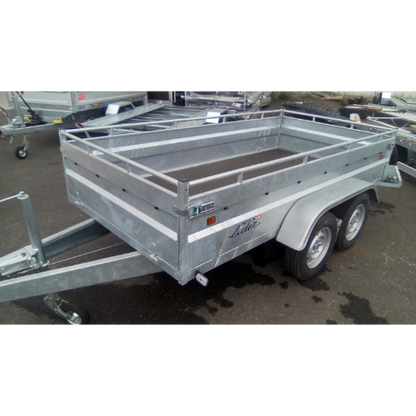 Remolque metálico robusto, 2 ejes, 253x134x50 cm, 750 kg, Lider 39394