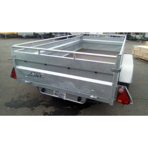 Remolque metálico robusto, 2 ejes, 253x134x50 cm, 750 kg, Lider 39394