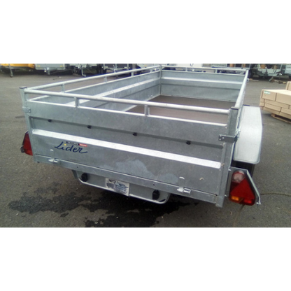 Remolque metálico robusto, 2 ejes, 253x134x50 cm, 750 kg, Lider 39394